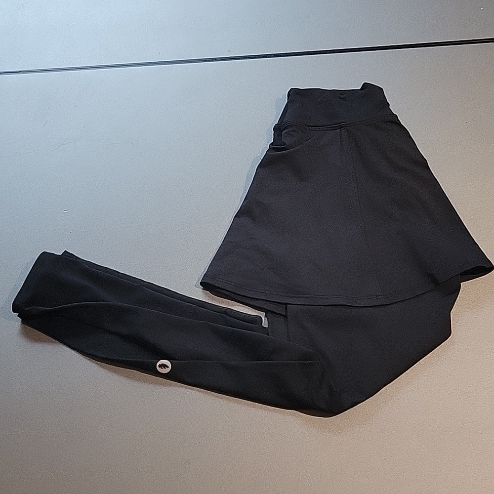 Dona Jo donajo Love Skirted Legging Black Size 1 Small Skort Running Flowy - Picture 4 of 8